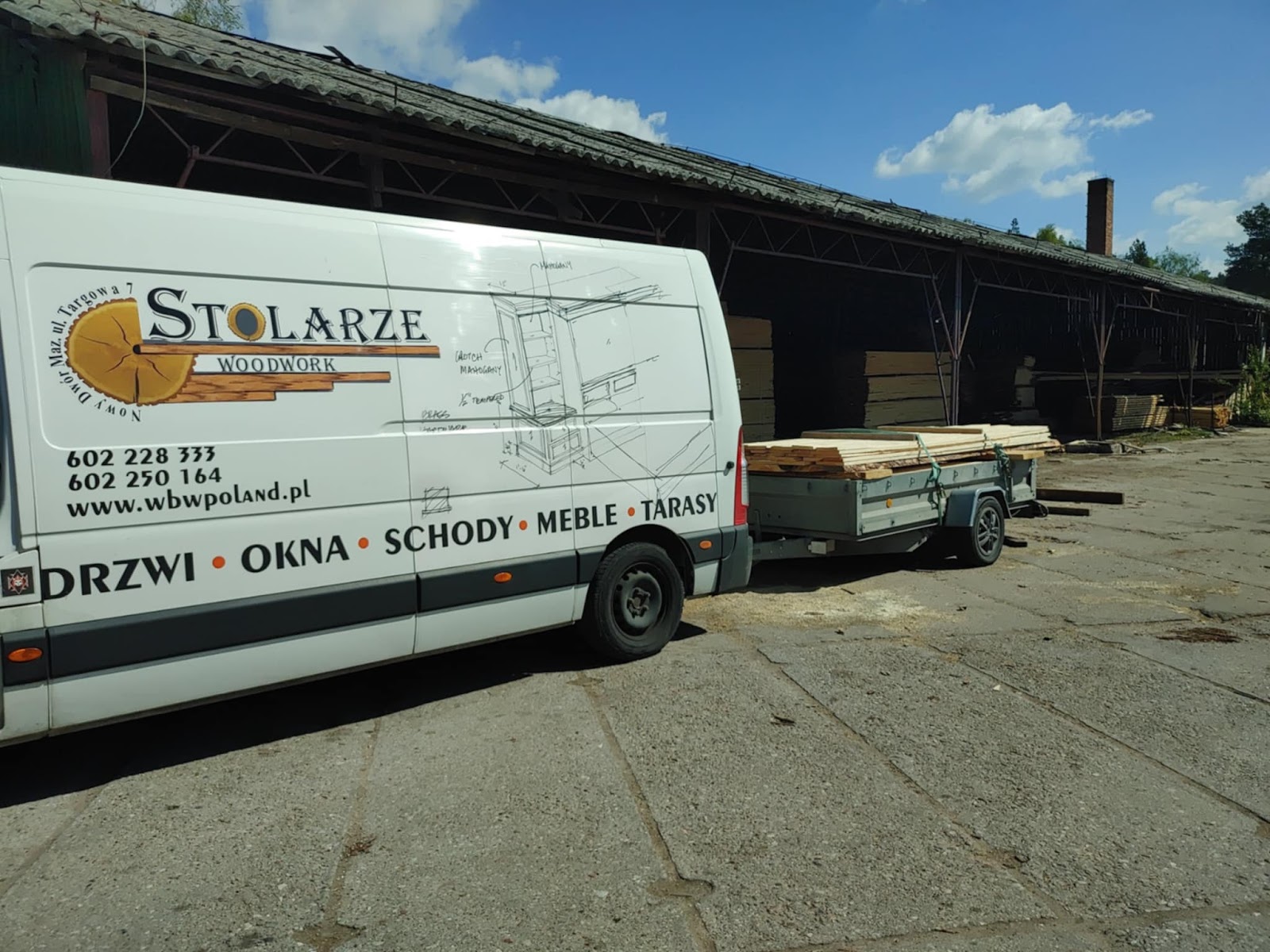 Auto serwisowe Stolarze — drzwi, okna, schody, meble, tarasy